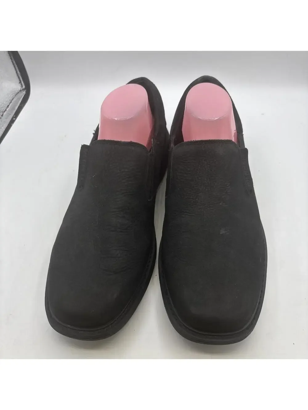 Merrell Womens Spire Stretch Shoe Size 11 Black Leather Wedge SlipOn Clog